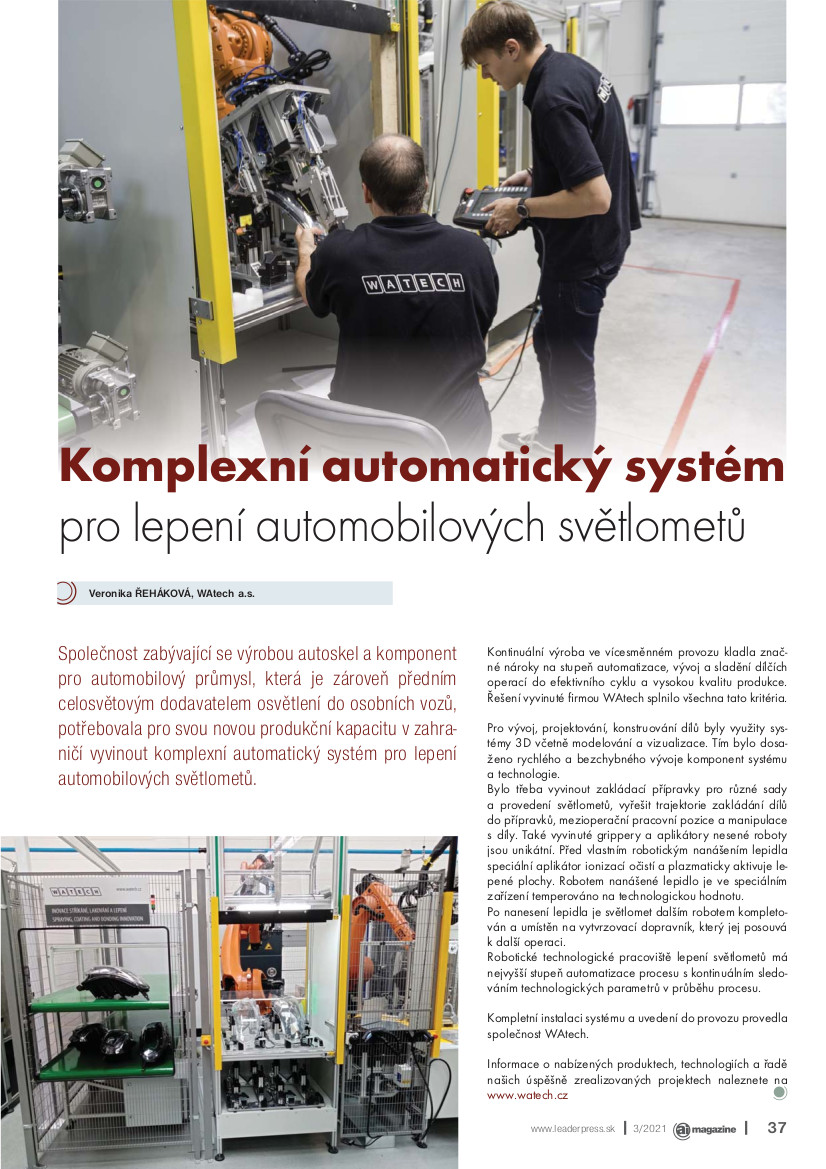 WAtech publikace komplexniho automatickeho systemu pro lepeni automobilovych svetlometu 826x1169